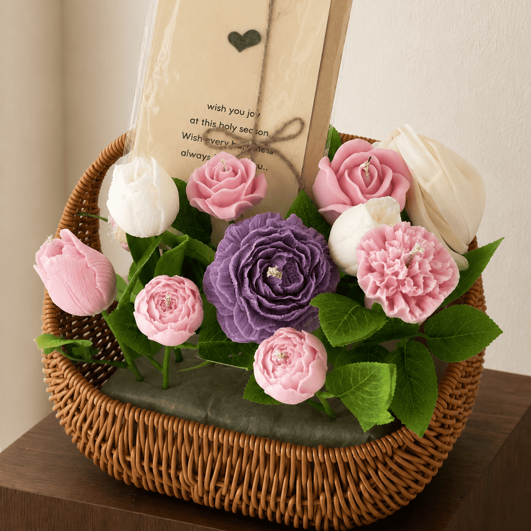 Custom Candle Flower Gifts | More Than Flowers | A Gift That Lasts