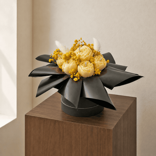 Amber Dawn | Yellow Candle Flower Box