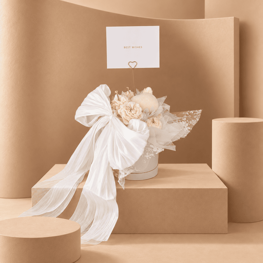 Tender Dawn | Ivory Candle Flower Box