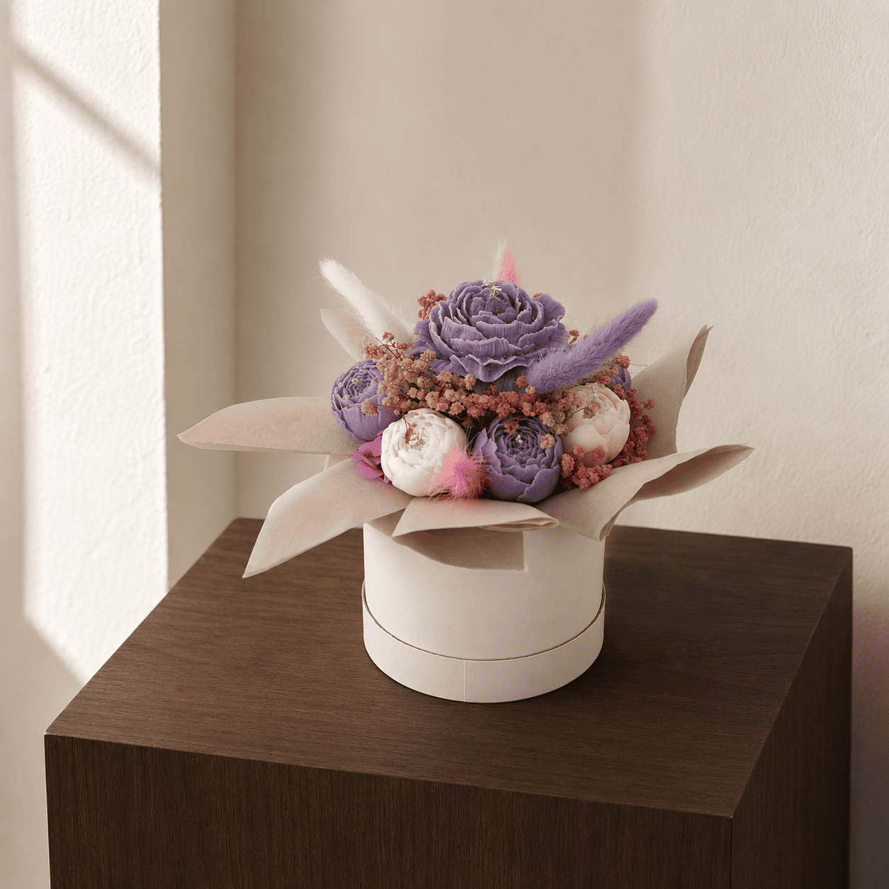 Amethyst Blush | Candle Flower Box