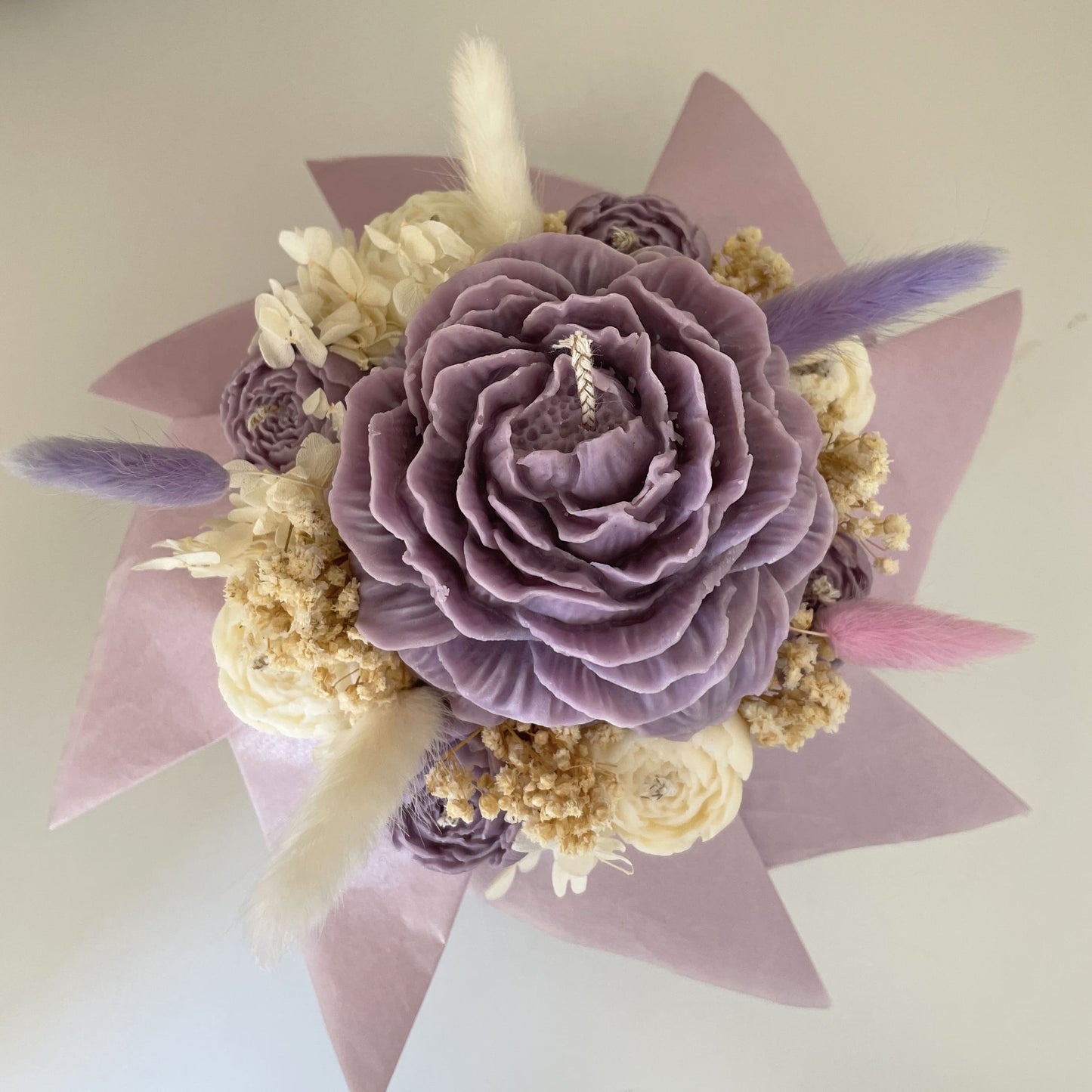 Lavender Snow | Candle Flower Box
