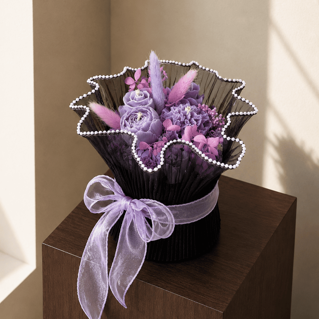 Violet Nocturne | Candle Flower Box