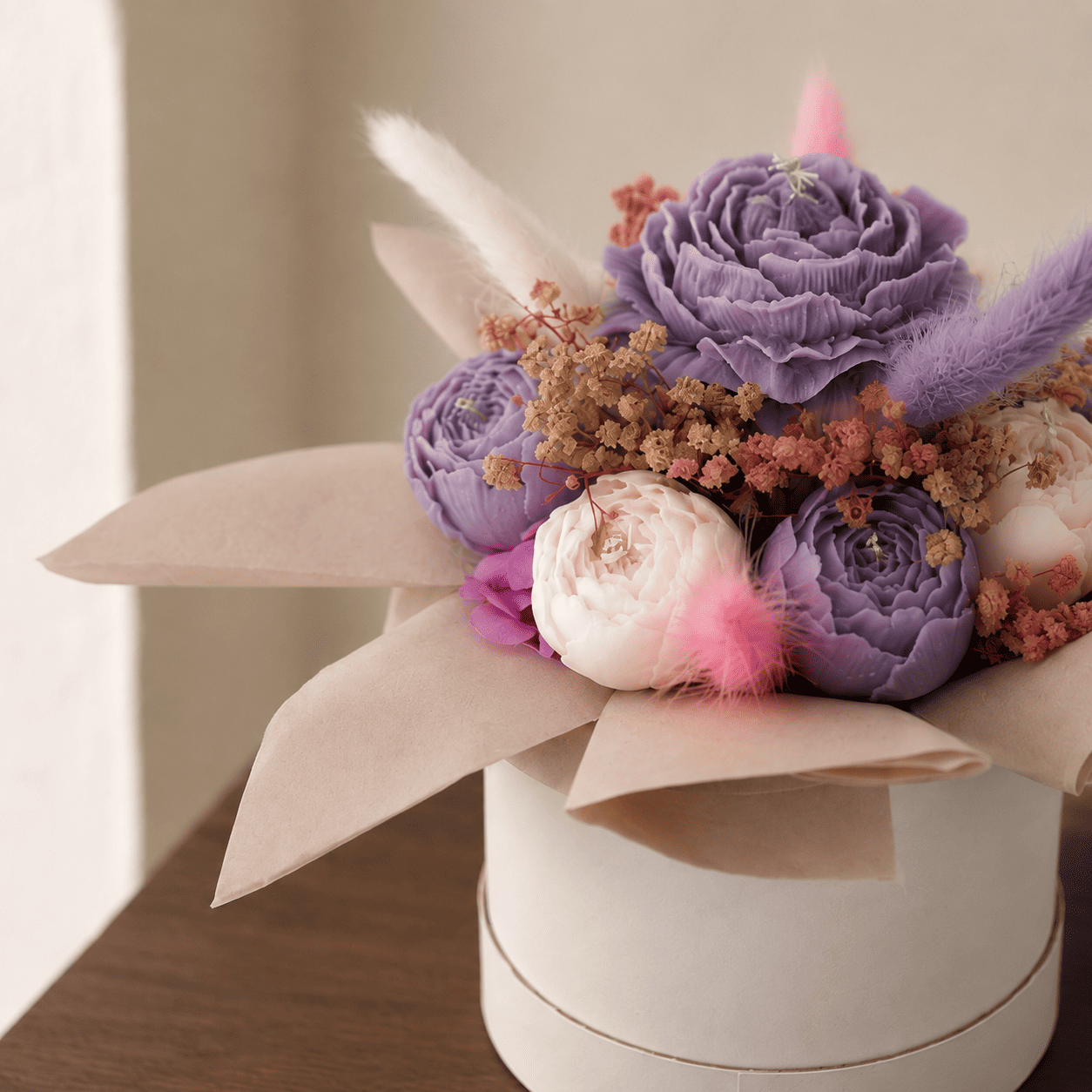 Amethyst Blush | Candle Flower Box