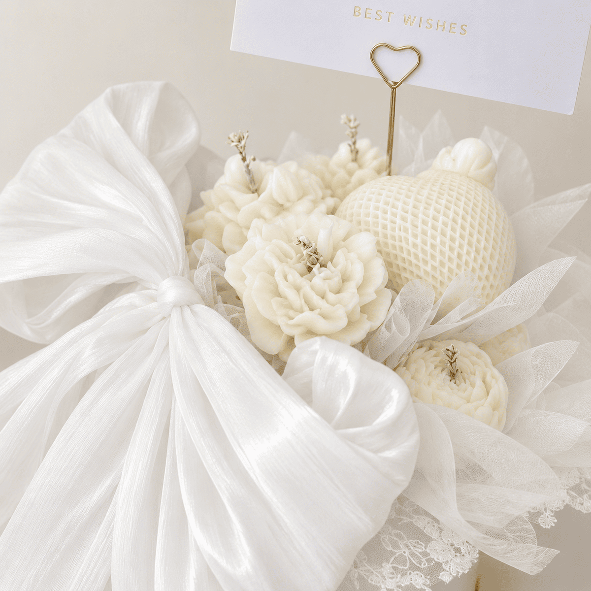 Tender Dawn | Ivory Candle Flower Box
