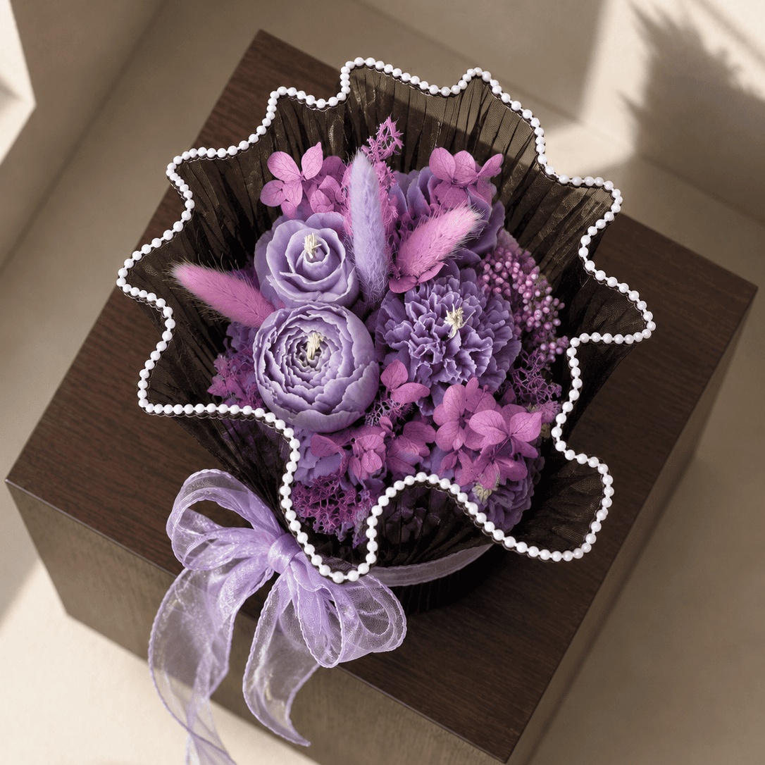 Violet Nocturne | Candle Flower Box
